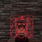 Harley Quinn  7 színű 3D led lámpa