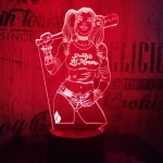 Harley Quinn  7 színű 3D led lámpa