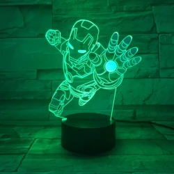 Acélember 2  3D led lámpa