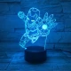 Acélember 2  3D led lámpa