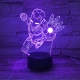 Acélember 2  3D led lámpa
