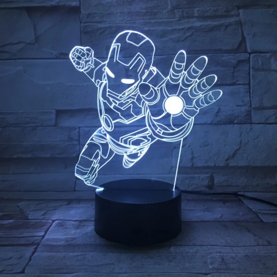 Acélember 2  3D led lámpa