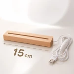 Egyedi fotógravírozás fatalppal 7 színű 3D led lámpa
