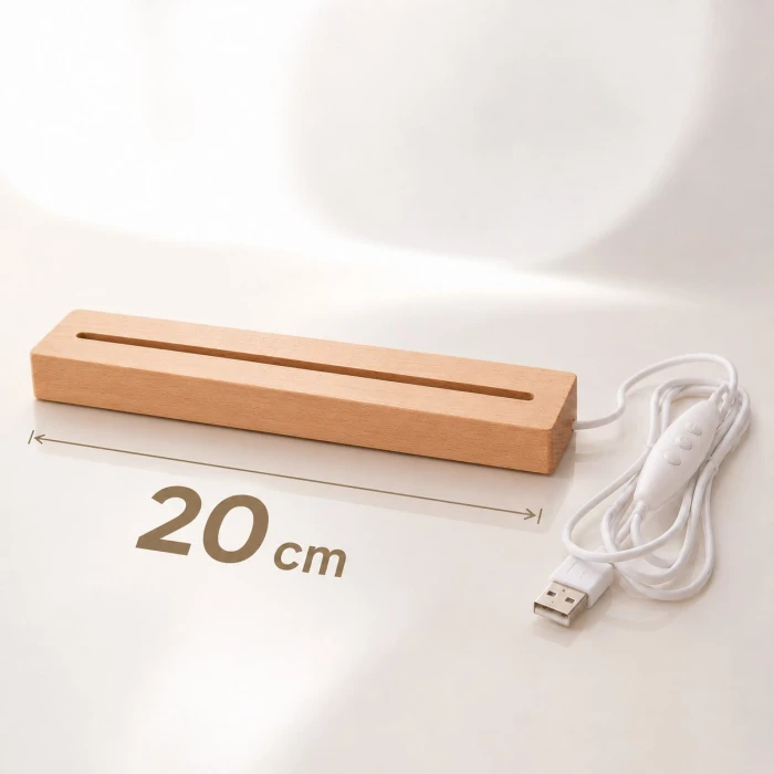 Egyedi fotógravírozás rózsával fatalp 7 színű 3D led lámpa