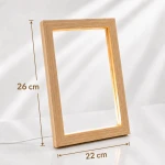 Nyitvatartás számokkal 20 cm fa talppal 7 színű 3D led lámpa