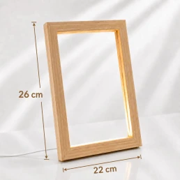 Állatbarát hely 20 cm fa talppal 7 színű 3D led lámpa