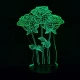 Rózsa csokor  7 színű 3D led lámpa