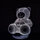 Maci I Love You 7 színű 3D led lámpa