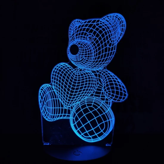 Maci Szív 7 színű 3D led lámpa