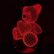 Maci Szív 7 színű 3D led lámpa