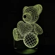 Maci Szív 7 színű 3D led lámpa