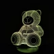 Maci I Love You 7 színű 3D led lámpa