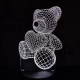 Maci Szív 7 színű 3D led lámpa