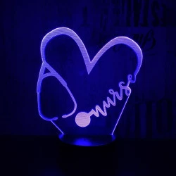Doktor Love 7 színű 3D led lámpa