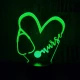 Doktor Love 7 színű 3D led lámpa