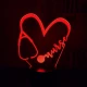 Doktor Love 7 színű 3D led lámpa