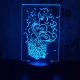 Love you ajándék doboz 7 színű 3D led lámpa