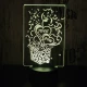Love you ajándék doboz 7 színű 3D led lámpa