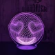 Smile szív 7 színű 3D led lámpa