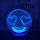 Smile szív 7 színű 3D led lámpa