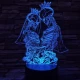 Jegyespár 7 színű 3D led lámpa