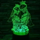 Jegyespár 7 színű 3D led lámpa