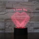 Szív a Kézben 7 színű 3D led lámpa