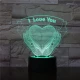 Szív a Kézben 7 színű 3D led lámpa