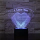 Szív a Kézben 7 színű 3D led lámpa