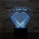 Szív a Kézben 7 színű 3D led lámpa