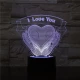 Szív a Kézben 7 színű 3D led lámpa