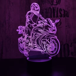 Gyorsasági motor 2 3D led lámpa