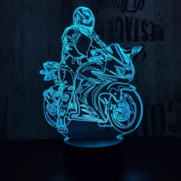Gyorsasági motor 2 3D led lámpa