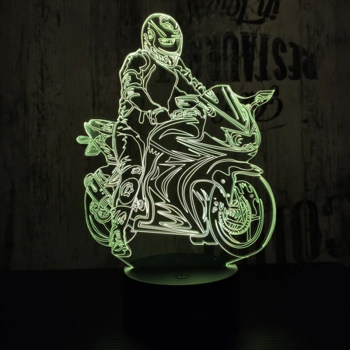 Gyorsasági motor 2 3D led lámpa