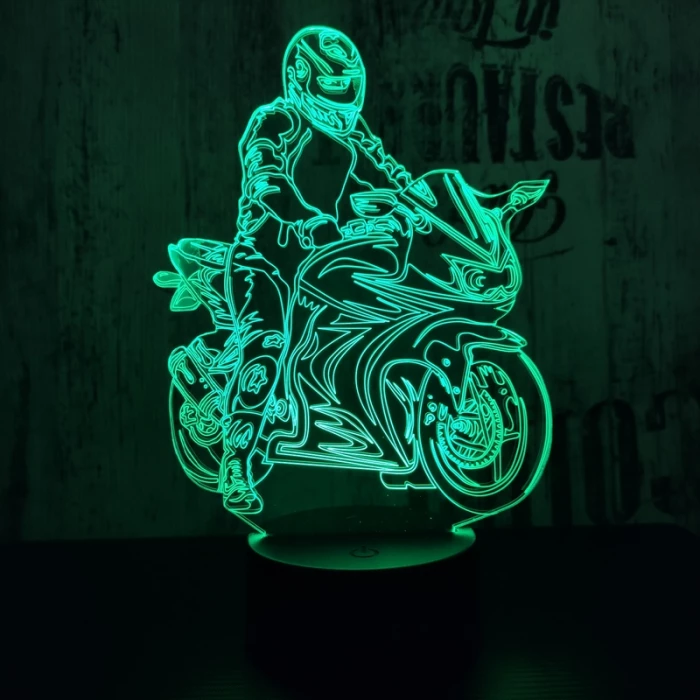 Gyorsasági motor 2 3D led lámpa