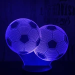 Focilabdák 7 színű 3D led lámpa