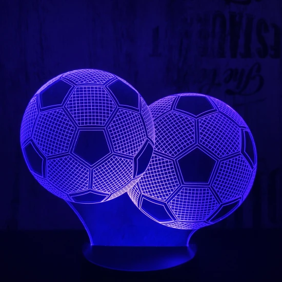 Focilabdák 7 színű 3D led lámpa