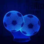 Focilabdák 7 színű 3D led lámpa