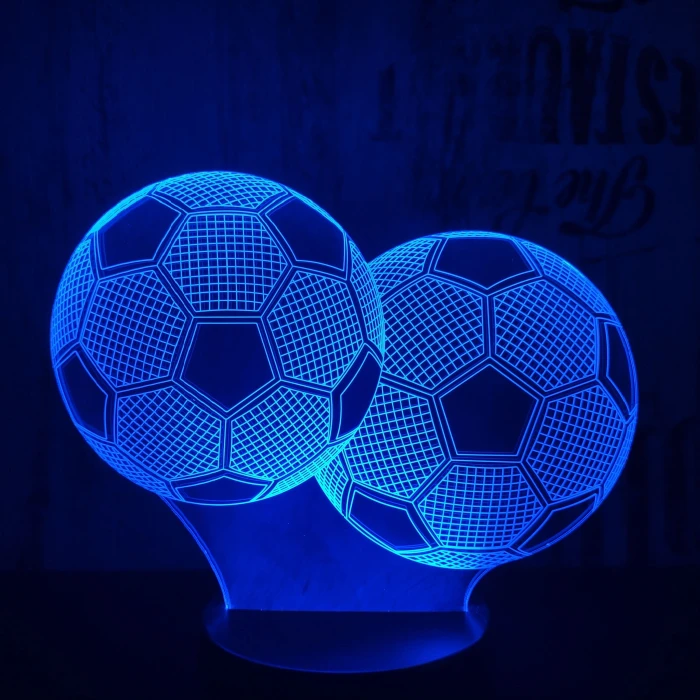 Focilabdák 7 színű 3D led lámpa