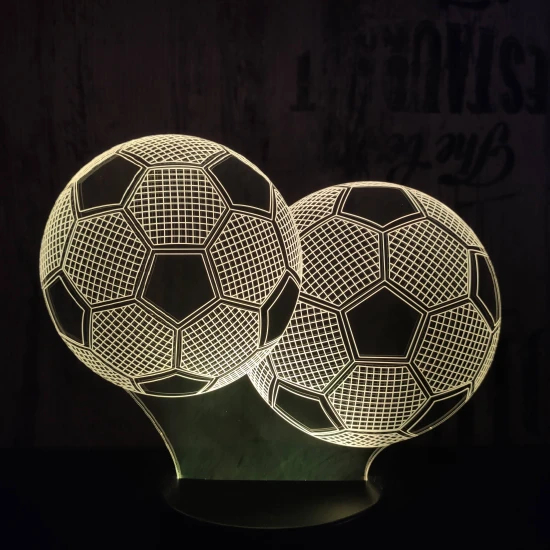 Focilabdák 7 színű 3D led lámpa