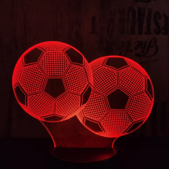 Focilabdák 7 színű 3D led lámpa