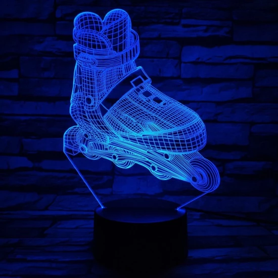 Görkorcsolya 7 színű 3D led lámpa