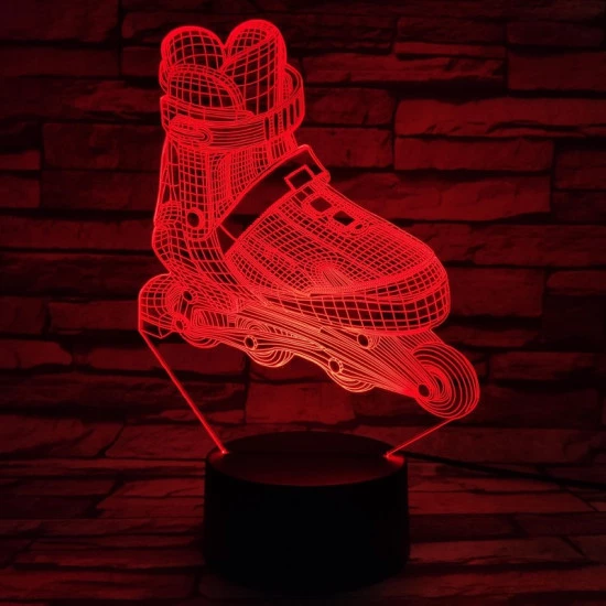 Görkorcsolya 7 színű 3D led lámpa