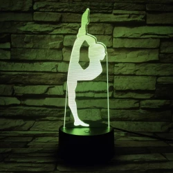 Tornász lány 7 színű 3D led lámpa
