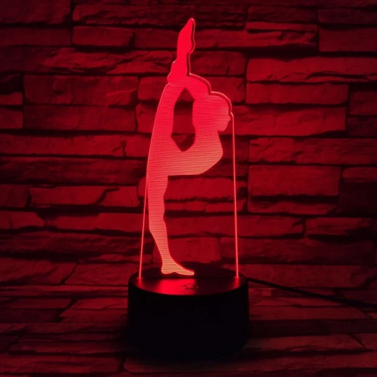 Tornász lány 7 színű 3D led lámpa