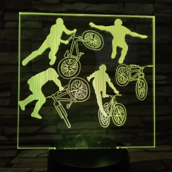 Kerékpár 7 színű 3D led lámpa