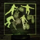 Kerékpár 7 színű 3D led lámpa