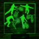 Kerékpár 7 színű 3D led lámpa