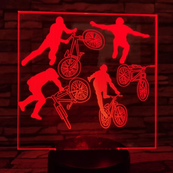 Kerékpár 7 színű 3D led lámpa