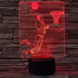 Kosaras 7 színű  3D led lámpa